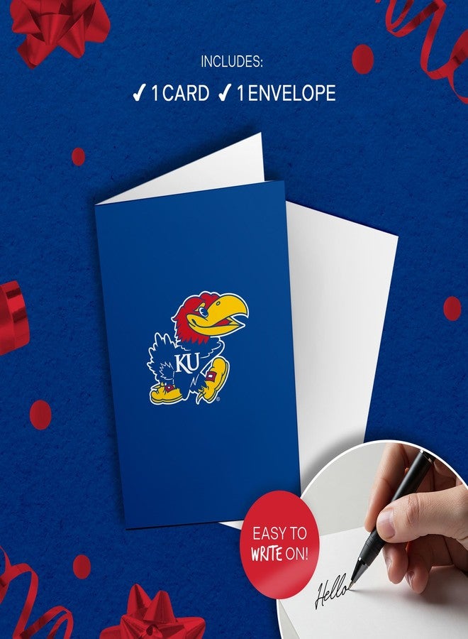 Desert Cactus The University of Kansas 5x7 Inch Greeting Card Jayhawks KU Single Folded Cardstock with Envelope Party Celebration Officially Licensed (5x7 Card A - Birthday) - Image 4