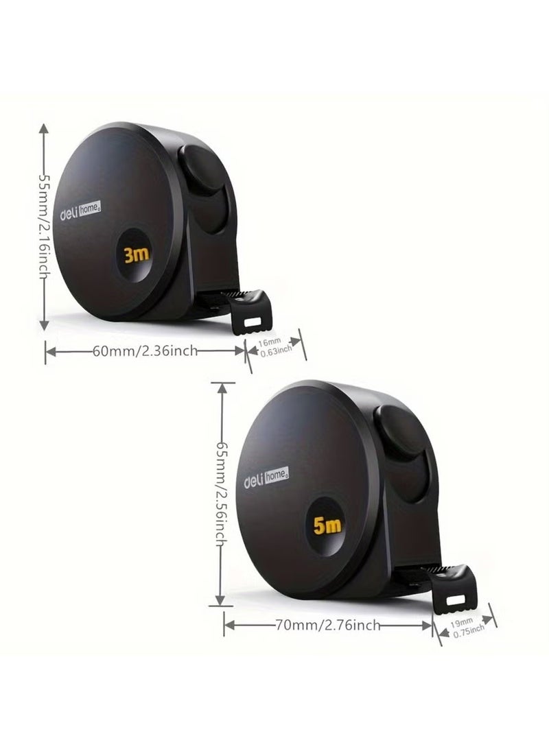 Deli Premium Carbon Steel Measuring Tape 5 Meter, Multifunctional Portable Hand Tool for Woodworking and Everyday Use - Image 4