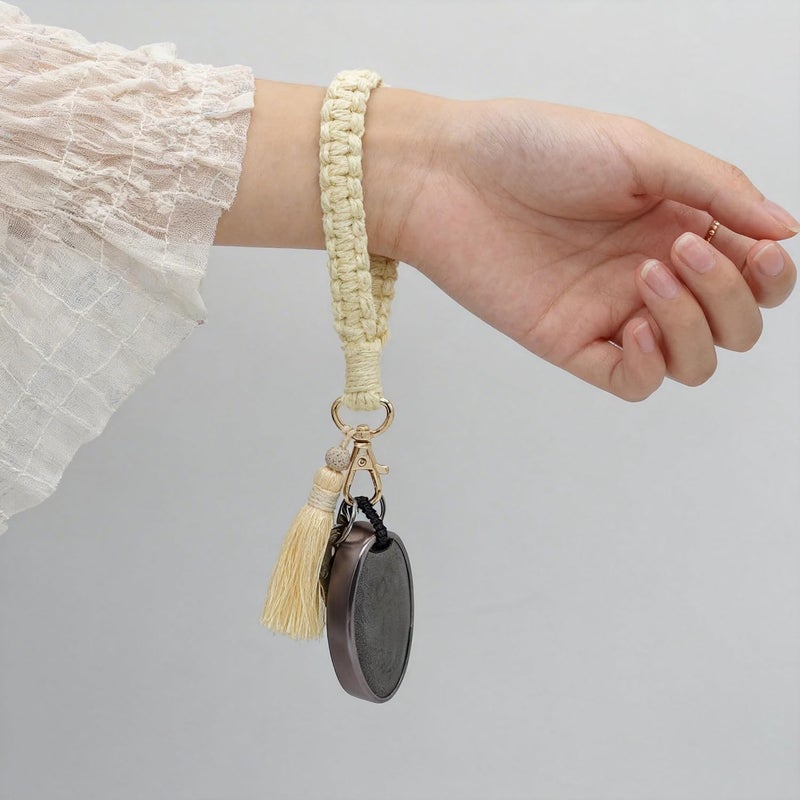 Moydolo Macrame Boho Handmade Cute Bracelet Holder Keychain Wristlet Key Chain Wrist Lanyard for Women Girls - Image 4
