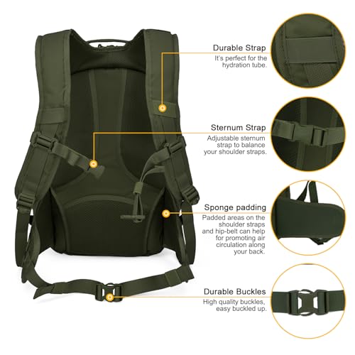 Mardingtop Tactical Molle Backpack for Men - 28L EDC Hiking & Motorcycle Backpack - Image 5