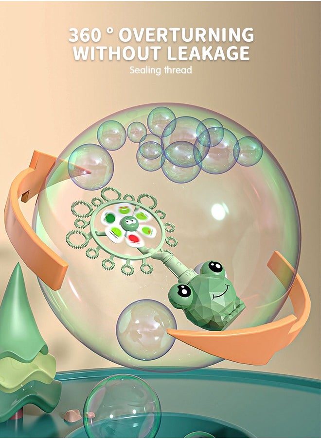 GROIC Frog Windmill Bubble Wand, Bubble Machine Toy Bubble Blower and Pinwheel Spinner Porous Bubble Windmill Toy for Kids  - Image 3