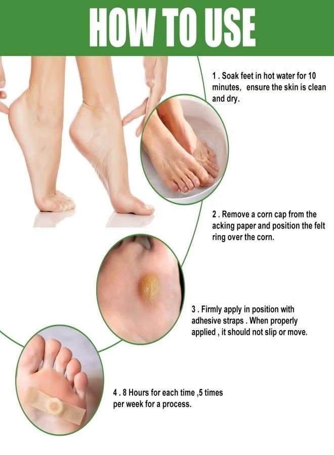 Corn Removal Treatment Relief Corn Pain and Foot Care Maximum Strength One Step Plantar Wart Remover Foot Pads, 30Count - Image 4