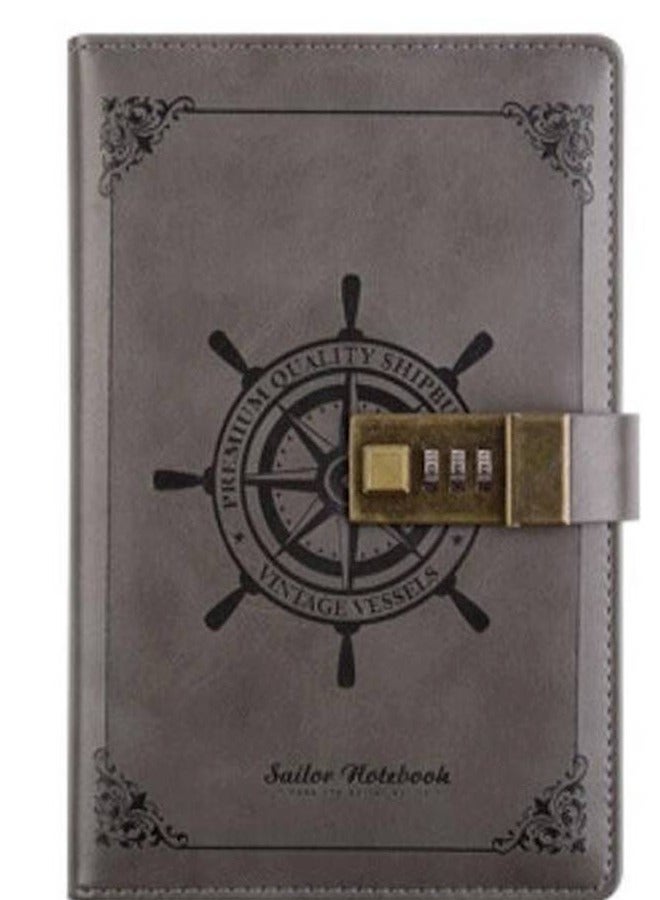 Generic Lock Vintage Diary Student Notebook - Image 1