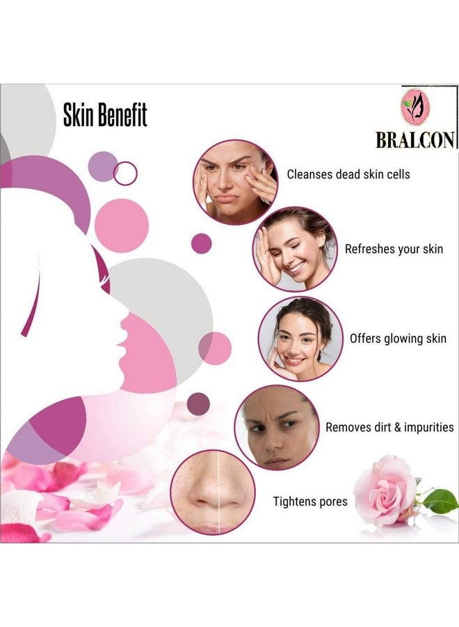 BRALCON براكالون مسحوق بتلات الورد العضوي، مسحوق الحناء، مجموعة مسحوق الأبتان - 300 جرام (100 جرام × 3 عبوة) | مسحوق الورد، مسحوق الأبتان للعروس، قناع الوجه، تبييض البشرة | بشرة متألقة | مسحوق الحناء لنمو الشعر - Image 5