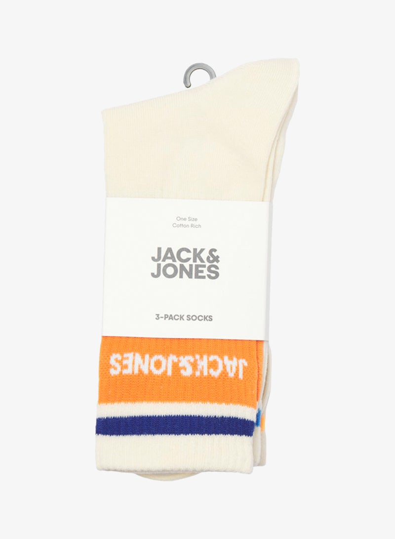 Jack & Jones Junior Youth 3 Pack Of Logo Crew Socks - Image 2