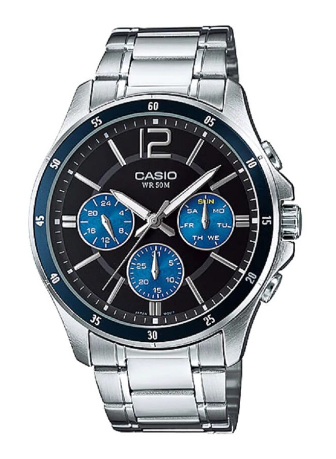 CASIO ساعة يد تناظرية من الستانلس ستيل MTP-1374D-2AVDF - Image 1