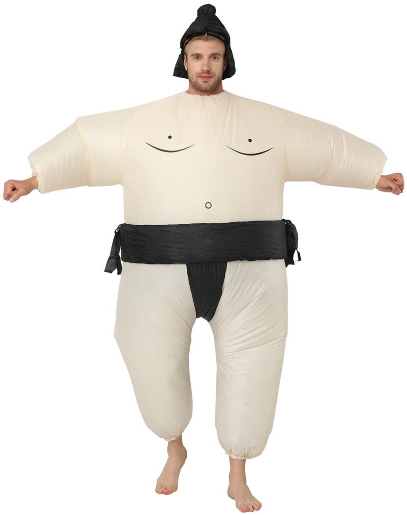 JASHKE Inflatable Sumo Wrestling Suits Sumo Costume Adult Blow up Sumo Costume Inflatable Costume Adult for Halloween Christmas - Image 4