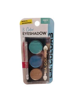 L.A. Colors L.A. COLORS 3 Color Eyeshadow Palette, Lotus, 0.19 Ounce Gold Blue Green Cruelty Free 