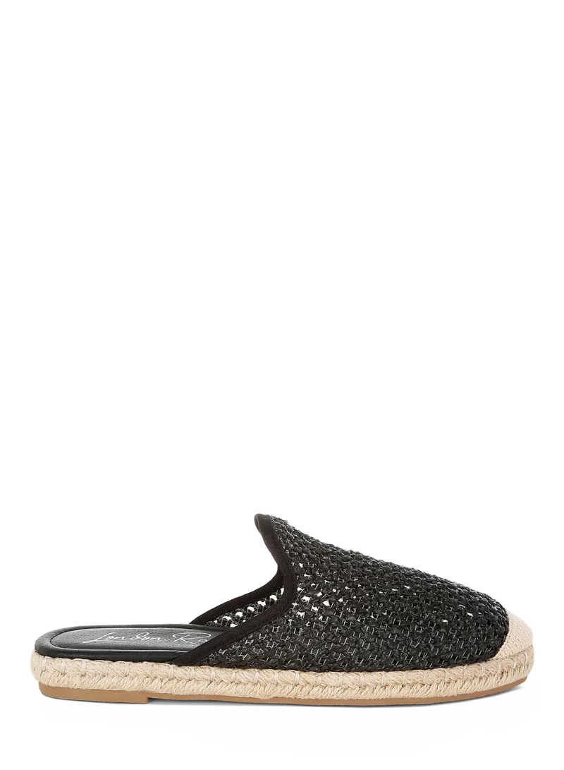 London Rag Raffia Espadrilles Mules in Black