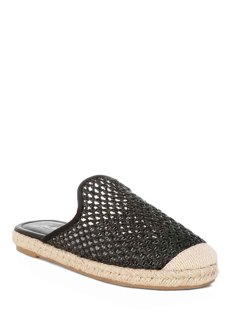 London Rag Raffia Espadrilles Mules in Black