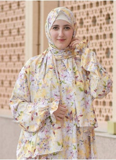 DAMAS COLLECTION P105-One Piece Prayer Dress Crepe for Muslim Women with Attached Scarf and pocket - Modest Islamic Prayer Outfit for Prayer & Umrah - Lightweight and Breathable Islamic Clothing  - Image 4