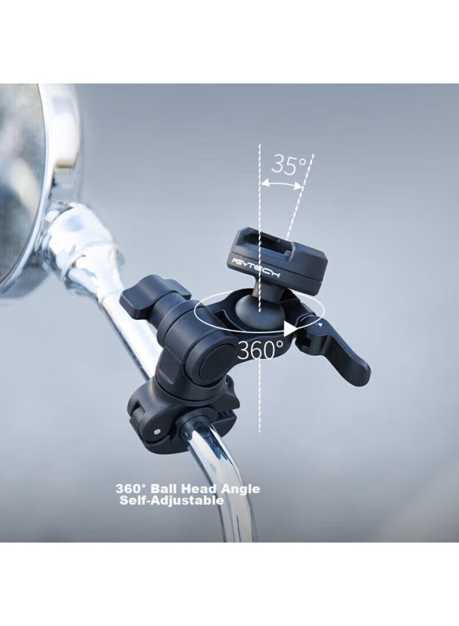 Pgytech Action Camera Mount, Pocket3 Motorcycle Rearview Mirror Bracket, Metal Clamp, Insta360 Cycling Mount, Gopro Multifunctional Photography Action5Pro Bracket - Image 4