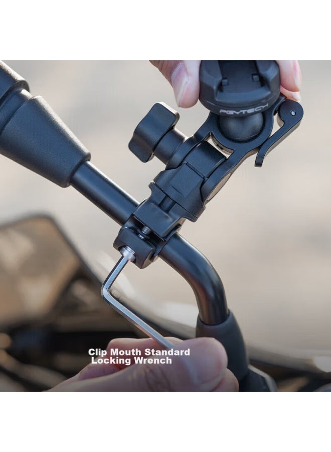 Pgytech Action Camera Mount, Pocket3 Motorcycle Rearview Mirror Bracket, Metal Clamp, Insta360 Cycling Mount, Gopro Multifunctional Photography Action5Pro Bracket - Image 5