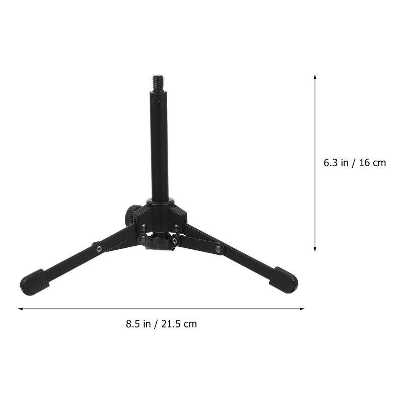Adjustable Metal Desktop Microphone Stand Tripod Foldable Holder For Recording Streaming Podcasting - Image 3
