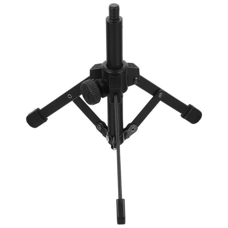 Adjustable Metal Desktop Microphone Stand Tripod Foldable Holder For Recording Streaming Podcasting - Image 2