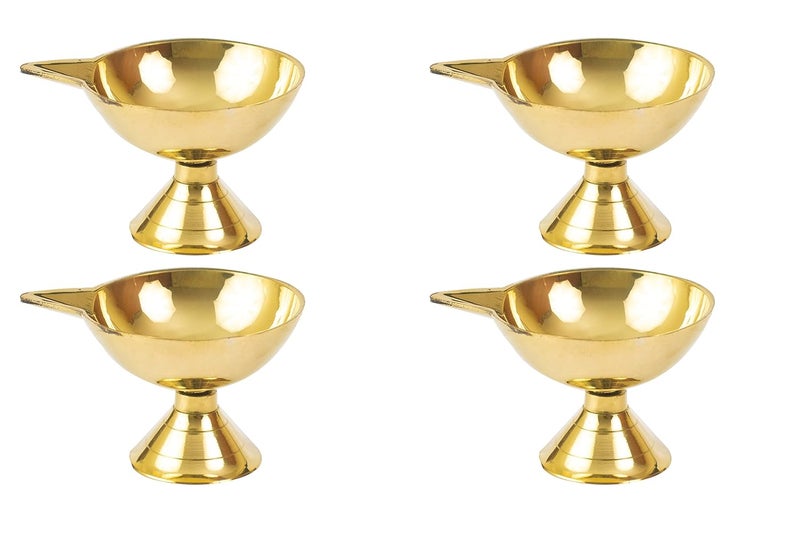 Spillbox Traditional Brass Diya for Puja Pooja Aarti Arti Deepak Deepam Oil Lamp for Home Temple Puja Articles Decor GiftsSSDAM 4