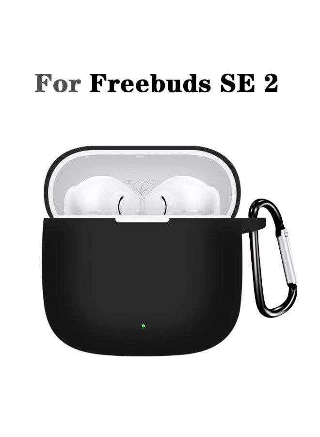 NIBEMINENT Protective Silicone Case Cover for HUAWEI Freebuds SE 2 In-Ear Earphones Black  - Image 1