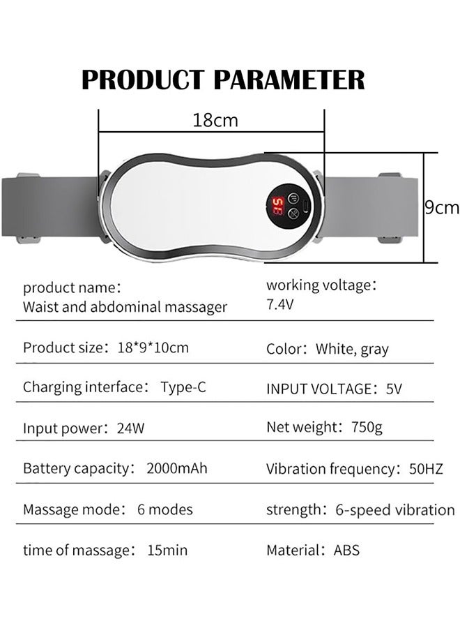 JCB CHIC جهاز تدليك كهربائي للخصر والبطن، 6 أوضاع اهتزازية لحزام تدليك للظهر والخصر والبطن، حزام تنحيف لاسلكي محمول للنساء والرجال (WNK-999) - Image 2