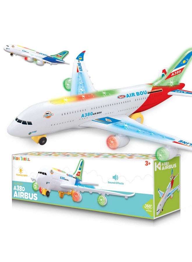 Kidsthrill Airplane Toy With Bump & Go, Flashing Lights & Sounds - For Boys & Girls Age 3-12 - Image 1