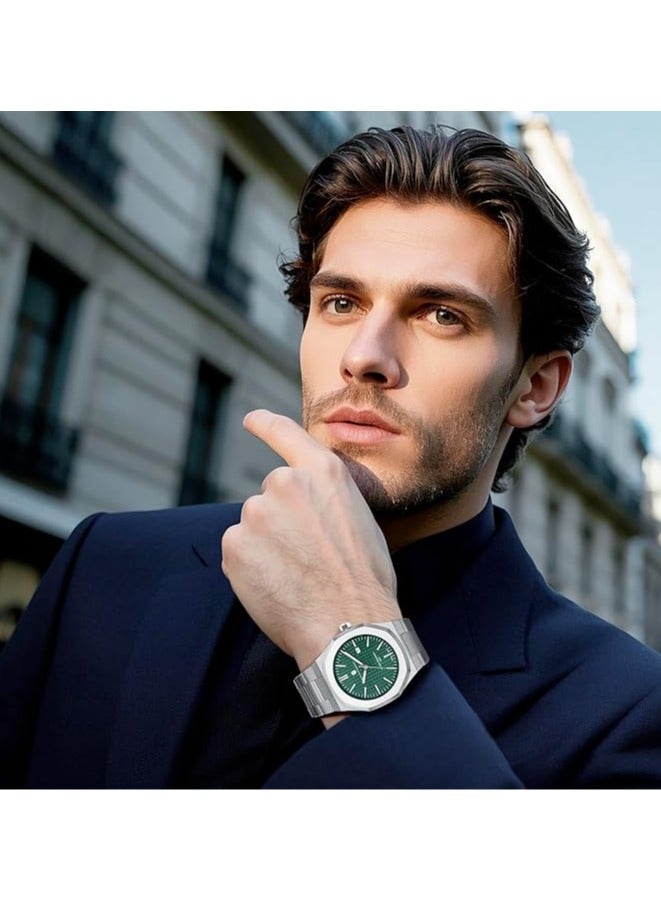 Sapphero Watch for Men Stainless Steel Mens Watches Waterproof Analog Quartz Movement Wrist Watch Gifts for Men - Image 3