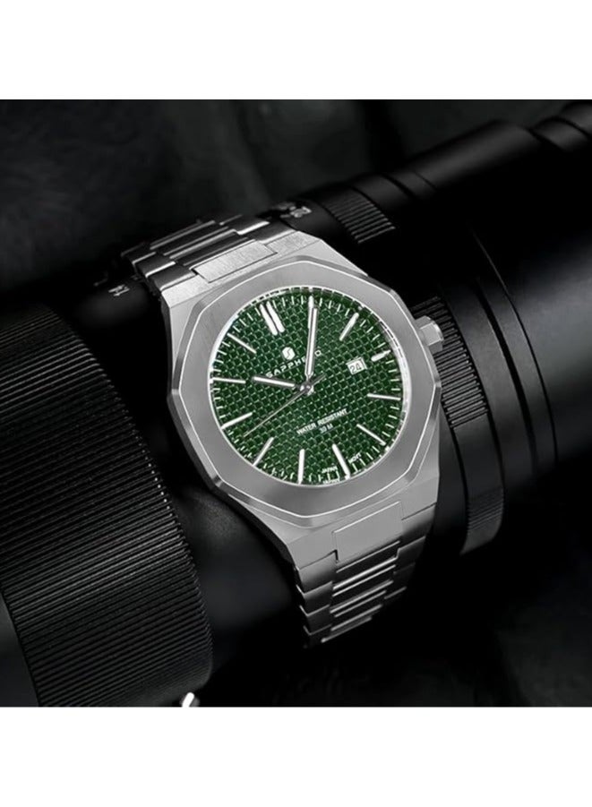 Sapphero Watch for Men Stainless Steel Mens Watches Waterproof Analog Quartz Movement Wrist Watch Gifts for Men - Image 5