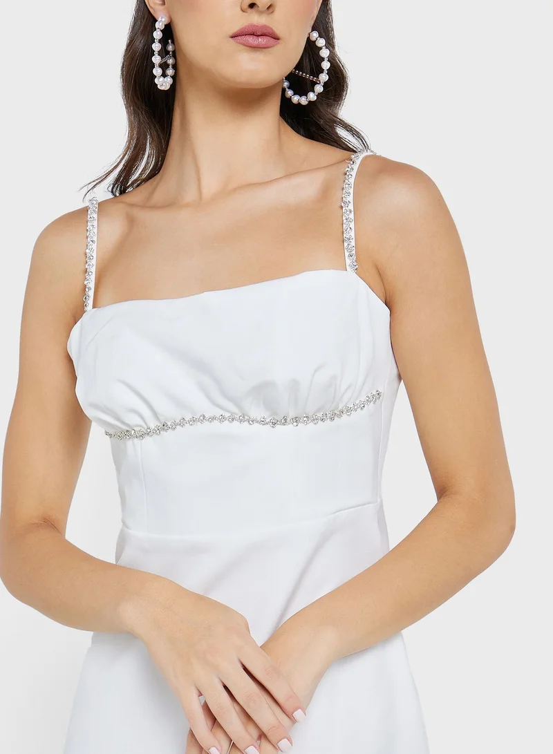 Femi9 Feather Trim Dress