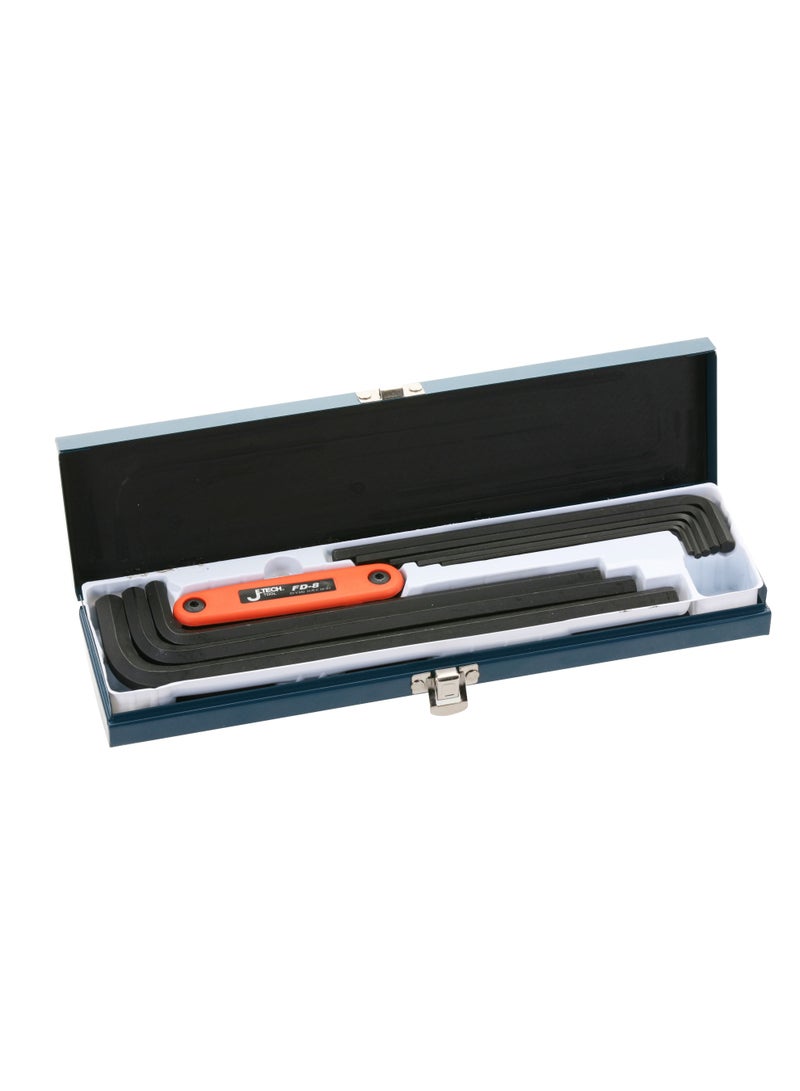 جي تيك تول  Jetech 12- Piece Flat Allen Wrench Set, Metric Hex Key Set, (3-14mm) Allen Wrenches with Foldable Hex Key Set, Premium Alloy Steel, and Storage Case - PLS-12 - Image 1