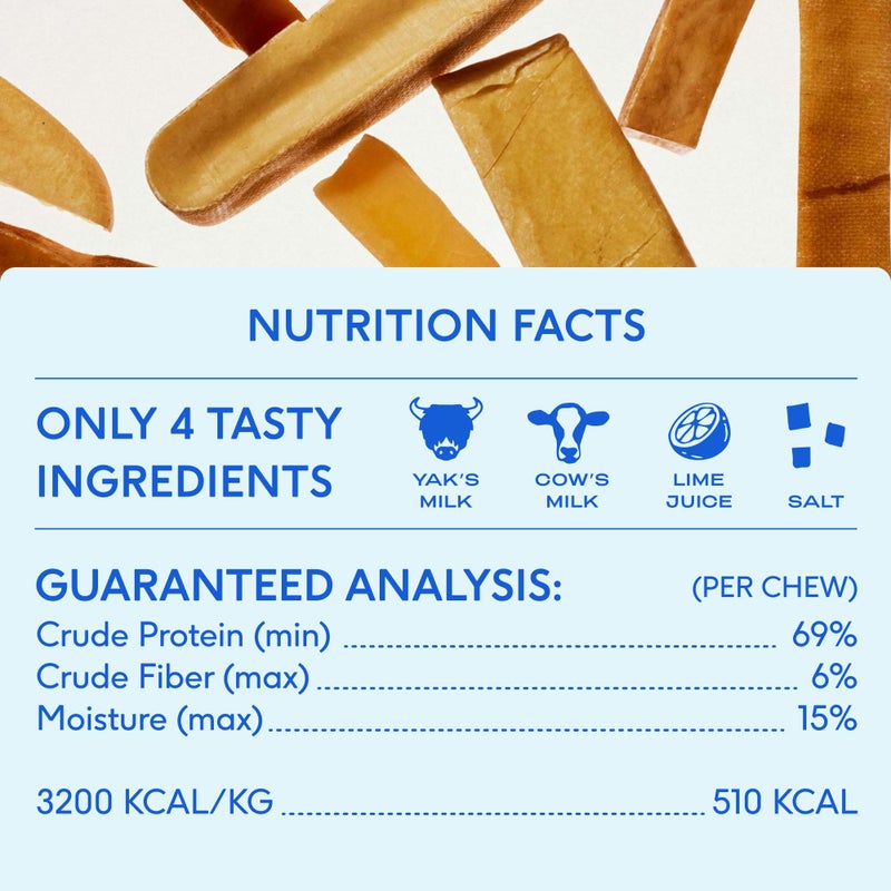 Native Pet Yak Cheese Himalayan Dog Chews - Long Lasting Dental Sticks for Medium Breeds â€“ 100% All Natural Himalayan Yak Chews for Medium Dogs â€“ Cheese Bone for Aggressive Chewers - 10 Per Pack - Image 4