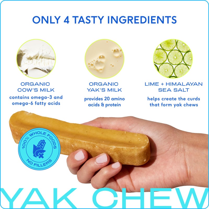 Native Pet Yak Cheese Himalayan Dog Chews - Long Lasting Dental Sticks for Medium Breeds â€“ 100% All Natural Himalayan Yak Chews for Medium Dogs â€“ Cheese Bone for Aggressive Chewers - 10 Per Pack - Image 3