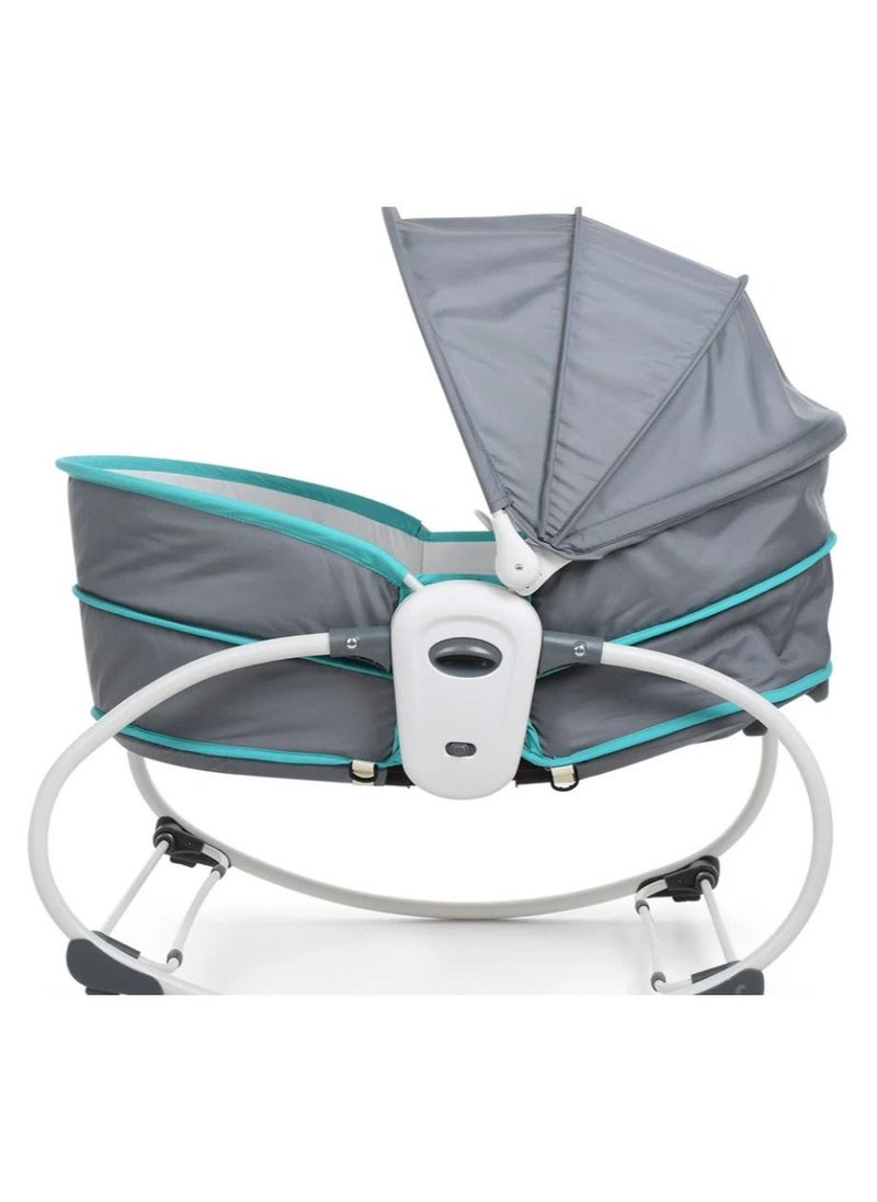 Generic - Portable Baby Rocking Bassinet, 5 in 1 Gliding Swing Cradle With Music and Toys, Multi-Functional Infant Crib Travel Sleeping Chair with Adjust and Detach Canopy - Image 1