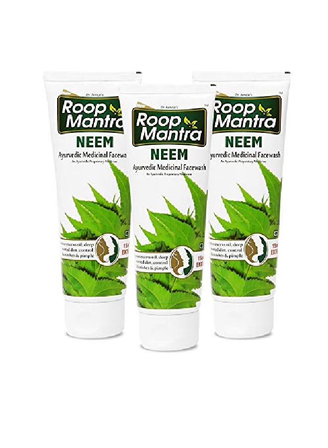 Roop Mantra Neem Face Wash 115ml (Pack of 3) - Image 2