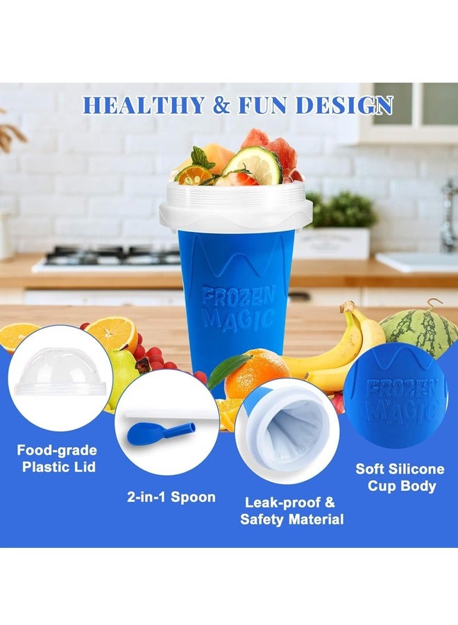 Rocket Flyer Cooling Smoothie Making Cup, Quick Frozen Smoothie Cup, Double-layer Squeeze Smoothie Making Cup, Homemade Juice Milkshake Ice Cream Maker DIY (Blue) - Image 3