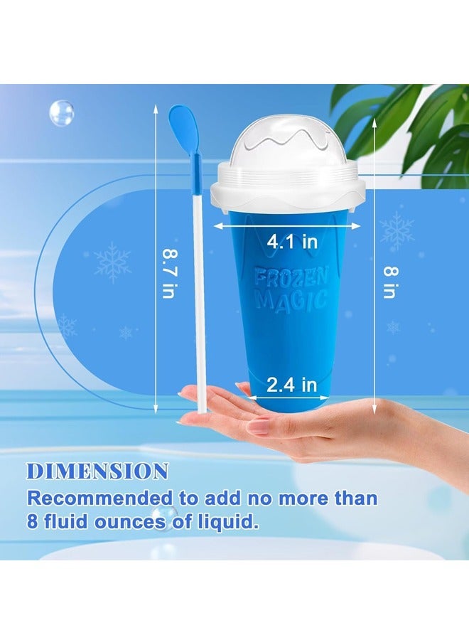 Rocket Flyer Cooling Smoothie Making Cup, Quick Frozen Smoothie Cup, Double-layer Squeeze Smoothie Making Cup, Homemade Juice Milkshake Ice Cream Maker DIY (Blue) - Image 5