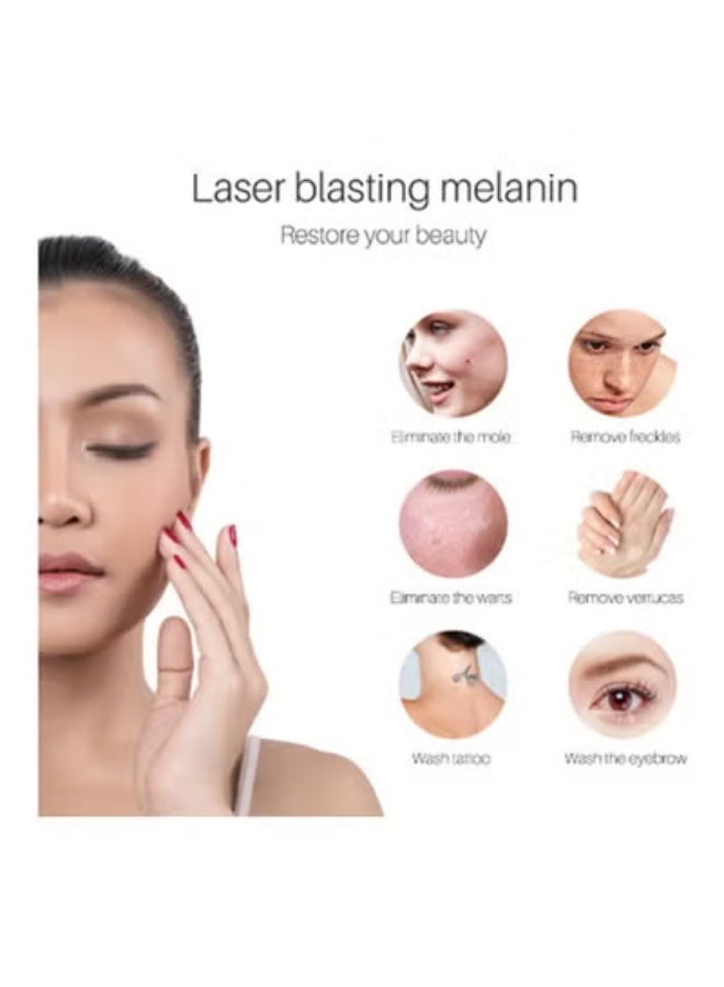 Skin growth removal pen, picosecond laser tattoo removal device, tattoo, scar, mole, and freckle removal device, with glasses (white). - Image 2