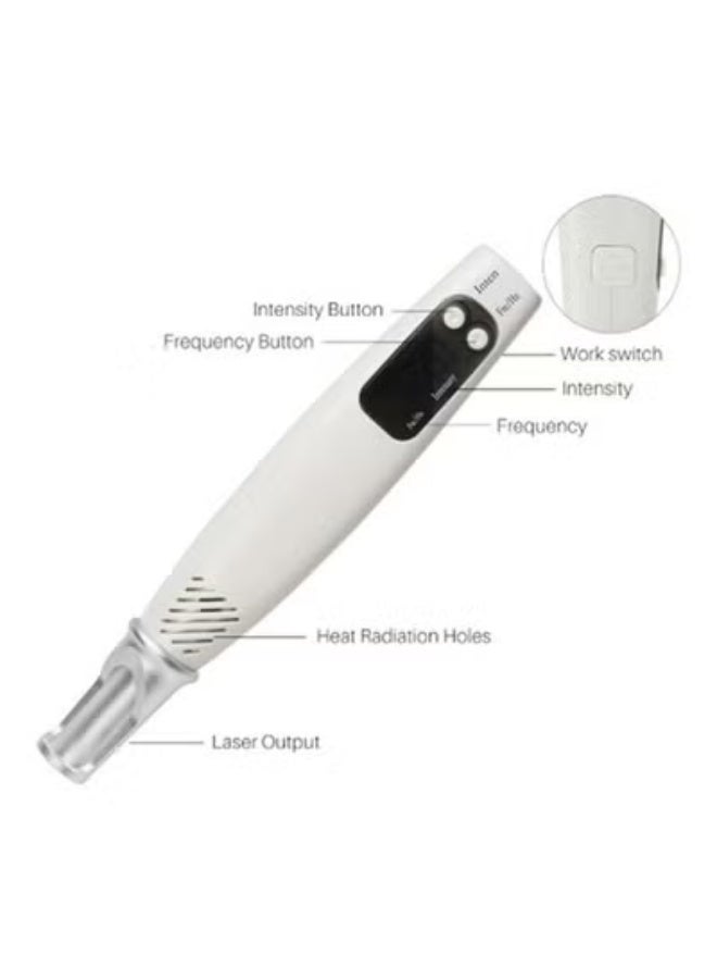 Skin growth removal pen, picosecond laser tattoo removal device, tattoo, scar, mole, and freckle removal device, with glasses (white). - Image 4
