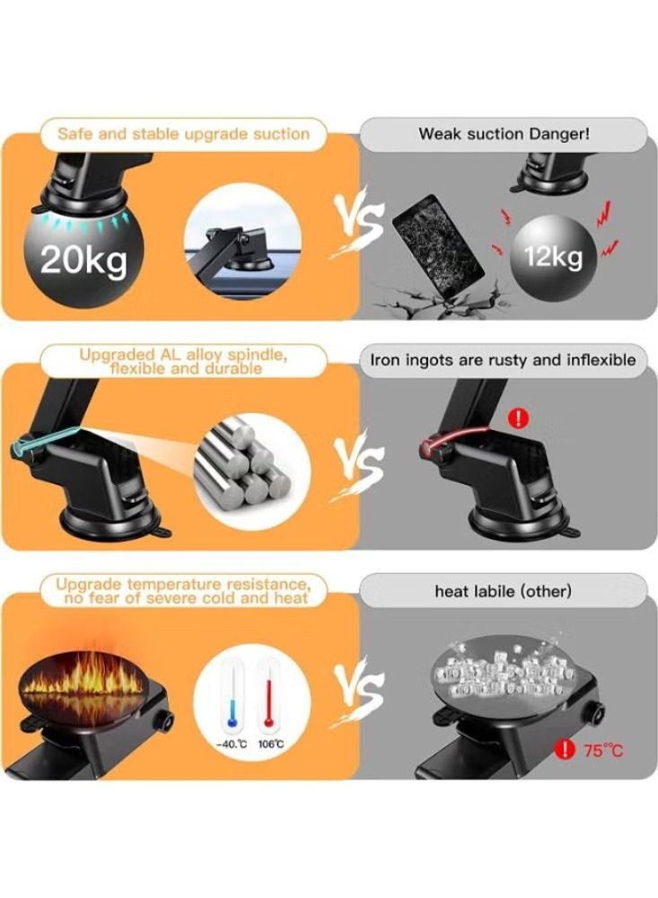 Dream Zone Wireless Car Mount Qi Fast Charging Auto Clamping Cell Phone Holders - Image 2