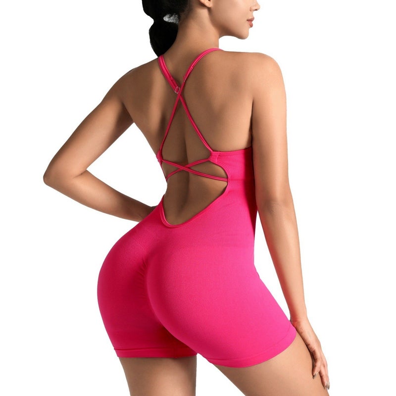 Women's Seamless Yoga Set Bodysuit Tights - Image 2