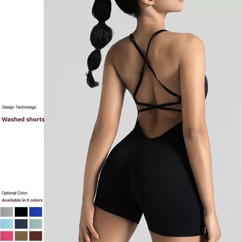 Women's Seamless Yoga Set Bodysuit Tights - Image 1