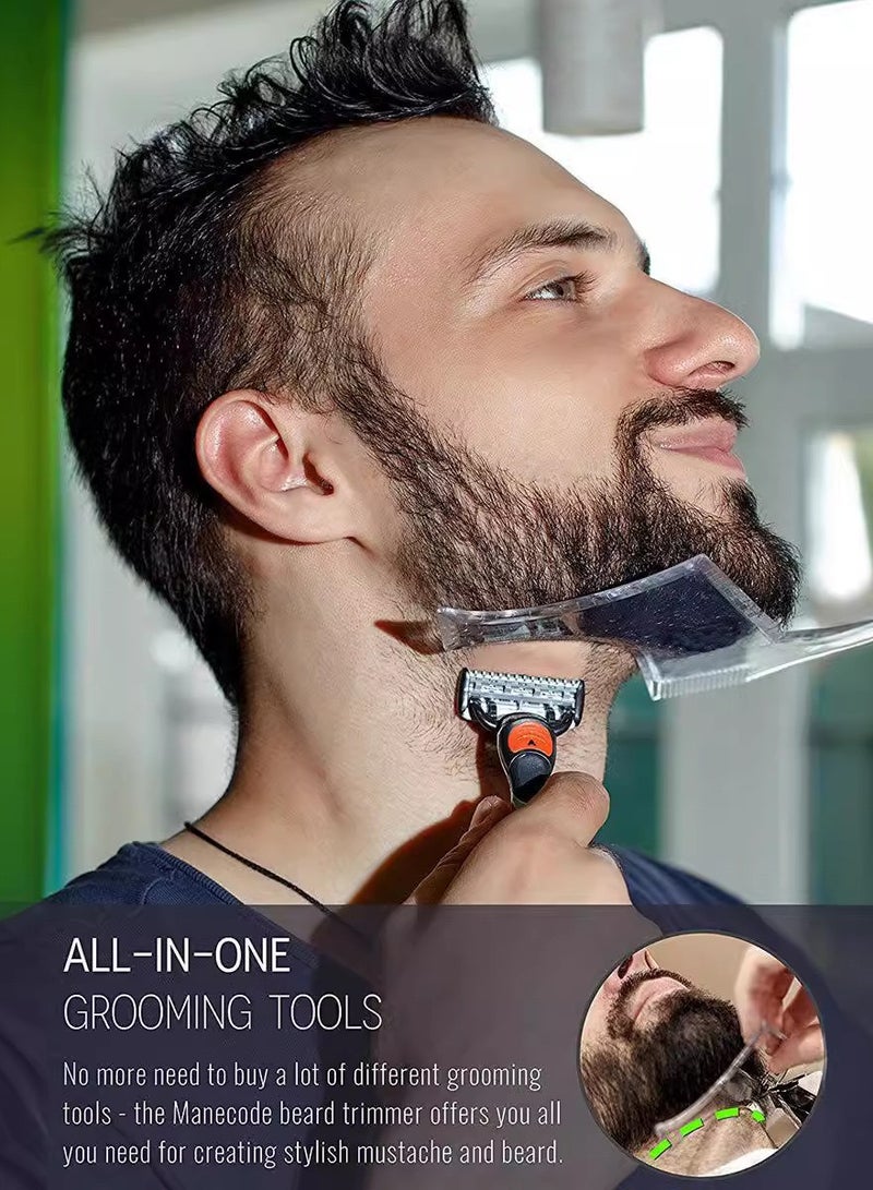توفيل 5. (بالإنجليزية) Men's Beard Styling Tool Professional Beard Shaping Template for Perfect Trimming, Grooming (باللغة الإنجليزية) - Image 1