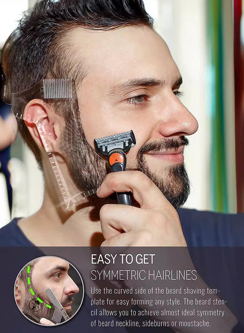 توفيل 5. (بالإنجليزية) Men's Beard Styling Tool Professional Beard Shaping Template for Perfect Trimming, Grooming (باللغة الإنجليزية) - Image 3