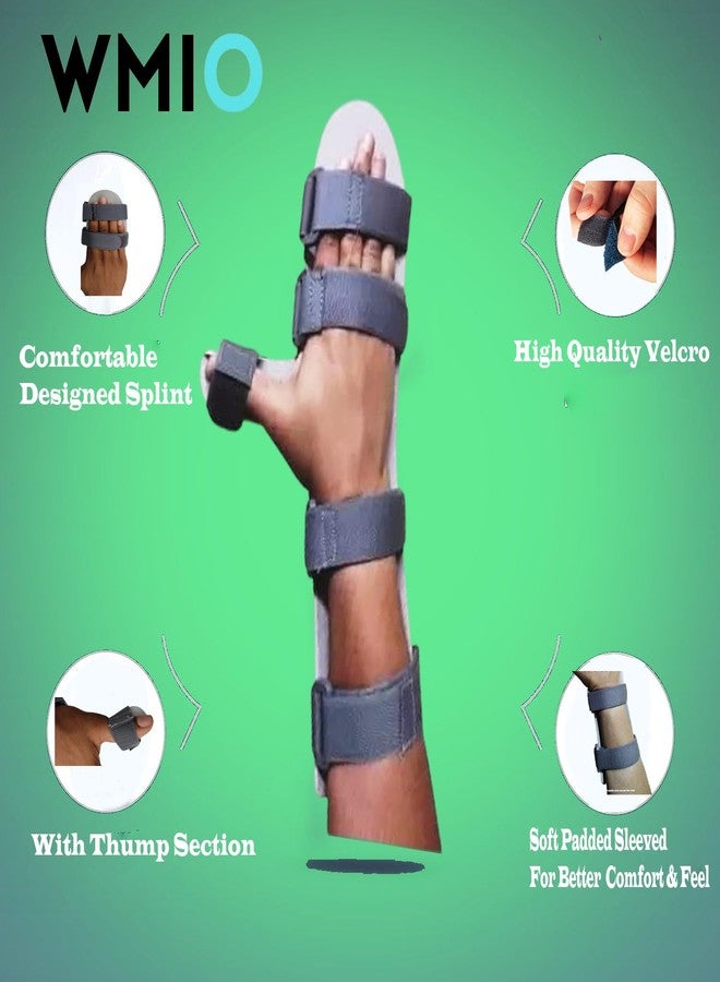 WMIO Aluminium Hand Resting Splint, Wrist Support Hand Orthosis Full Cockup Stroke & Paralysis (For Right Hand, S) - Image 5