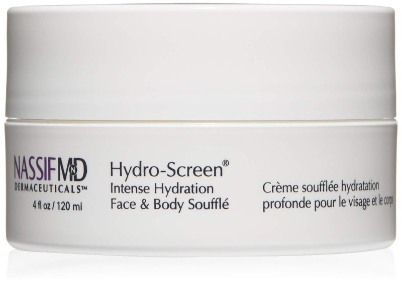 NASSIF MD HydroScreen Face And Body Souffle Hydrating Skin Moisturizer Hyaluronic Acid Omega 3 Anti Aging Even Skin Tone 4 Fl Oz