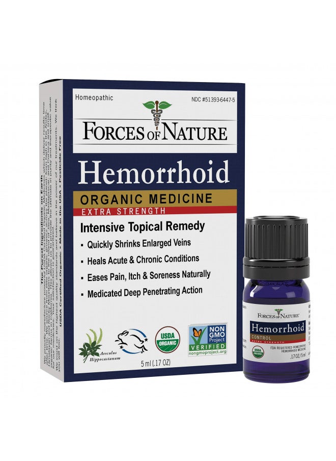 Forces of Nature Natural, Organic, Hemorrhoid Extra Strength Relief (5ml) Non GMO, No Harmful Chemicals -Quickly Shrink Enlarged Veins, Ease Pain, Soreness, Itching Associated with Hemorrhoids - pzsku/ZAAECEA79FD2F3CAC89A8Z/45/_/1728156948/5832e998-aaf2-4d41-84f1-133de57aecb1