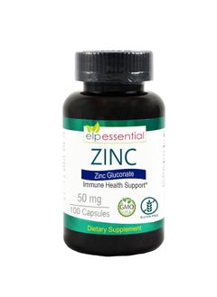 elp essential Zinc 50Mg Immune Support & Antioxidant Supplement 100 Capsules Gluten Free And Non Gmo  - Image 1