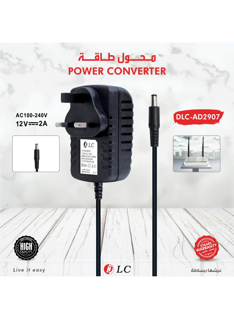 DLC Power Converter AC100-240V 12V-2A