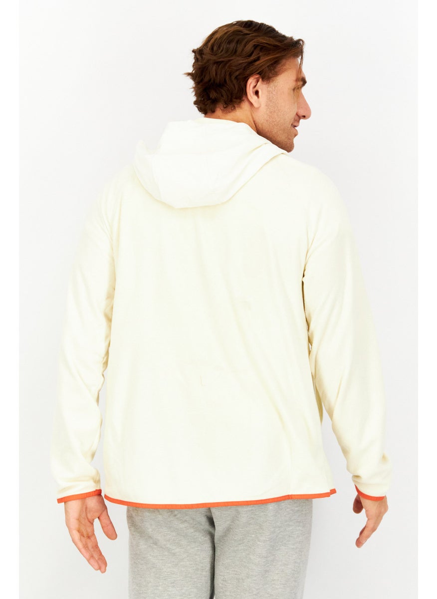 Unipro - Men Brand Logo Fleece Full Zip Jacket, Birch/Vanilla - Image 1