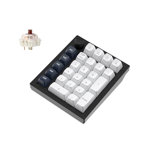 Keychron Q0 Max Wireless Custom Mechanical Numpad, 2.4 GHz/Bluetooth 5.1/Wired QMK Number Pad, RGB Hot-Swappable with Gateron Brown Switch for Laptop Mac Windows Linux - Black - Image 1
