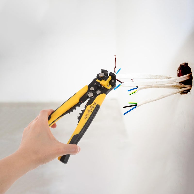 Yellow Multi Functional Wire Stripping Pliers Self Adjusting Crimping Tool For Electricians - Image 5