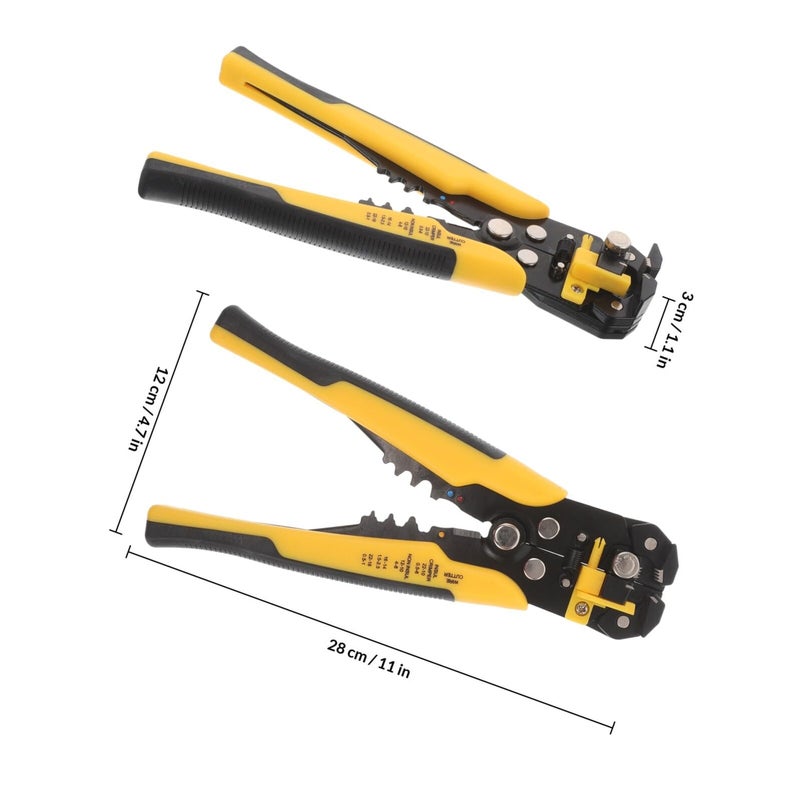 Yellow Multi Functional Wire Stripping Pliers Self Adjusting Crimping Tool For Electricians - Image 3