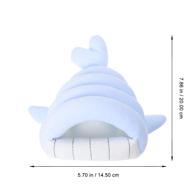 Warm Cotton Hamster Bed Small Sky Blue Cozy Small Animal Sleeping House - Image 3
